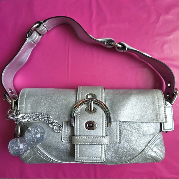 Coach Handbags - 🅢🅞🅛🅓 Coach Y2k Goat Suede Flap Shoulder Bag